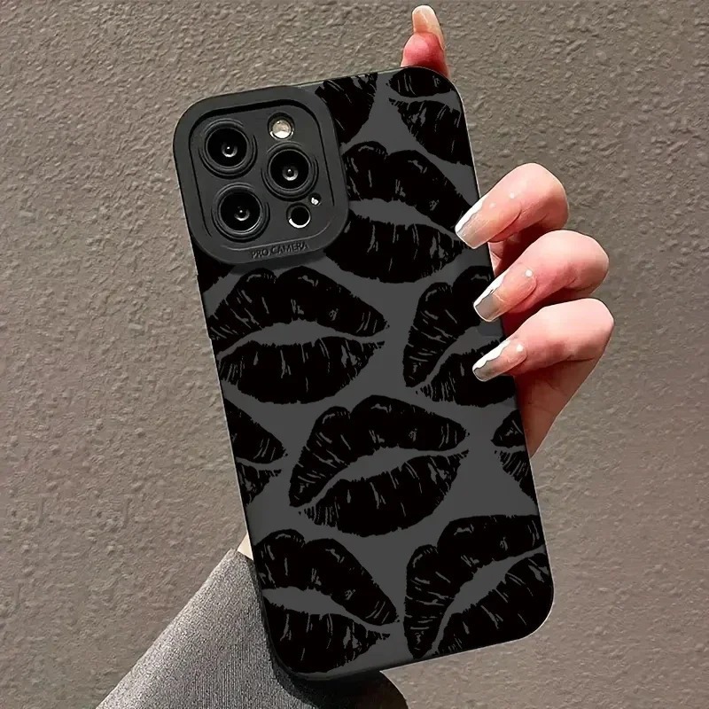 35g Weight iPhone Applicable Brands Phone Cases Classification Silica Gel Material Lips Pattern Novelty, Streetwear Style Silica Gel Lips Novelty Streetwear Phone Cases Phone Accessories 7