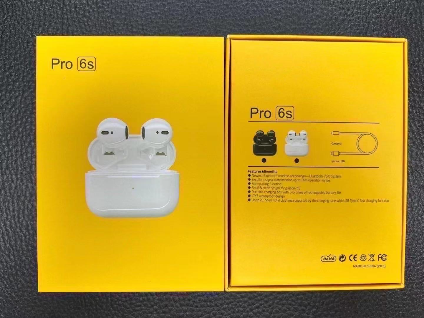 Nuevos auriculares inalámbricos Bluetooth originales PRO6PLUS de quinta generación 8S pro5s tws mini deportivos con cancelación de ruido
