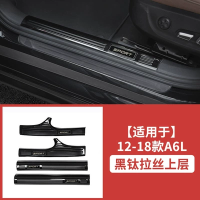 Interior Decoration | Dekorativ pedal başlıqları - suitable-for-12-18-models-a6l-door-sill-strip-black-titanium