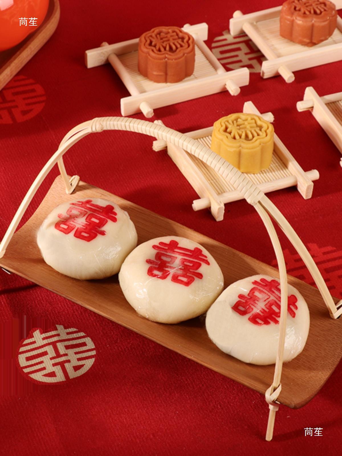Engagement Ornaments Desktop Dessert Table Decoration Pastry Plate Persimmon Happy Word Dessert Small Items Full Set for Wedding Banquet