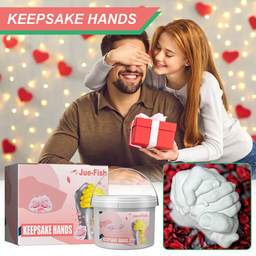 Jue-Fish 3D Stereo Hand Mold DIY Cloning Powder Print Model Mother's Day Valentine's Day Gift