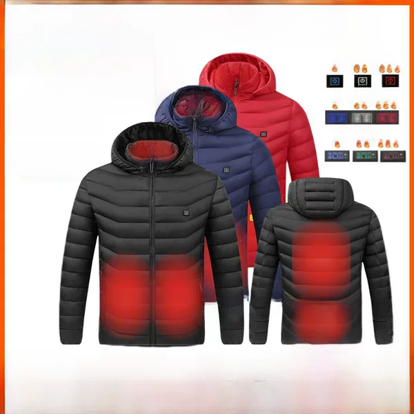 Cross-Border Direct Supply of New Winter Models: Constant Temperature Smart Heating Cotton Jacket, Casual Outdoor Rechargeable Thermal Cotton Coat
