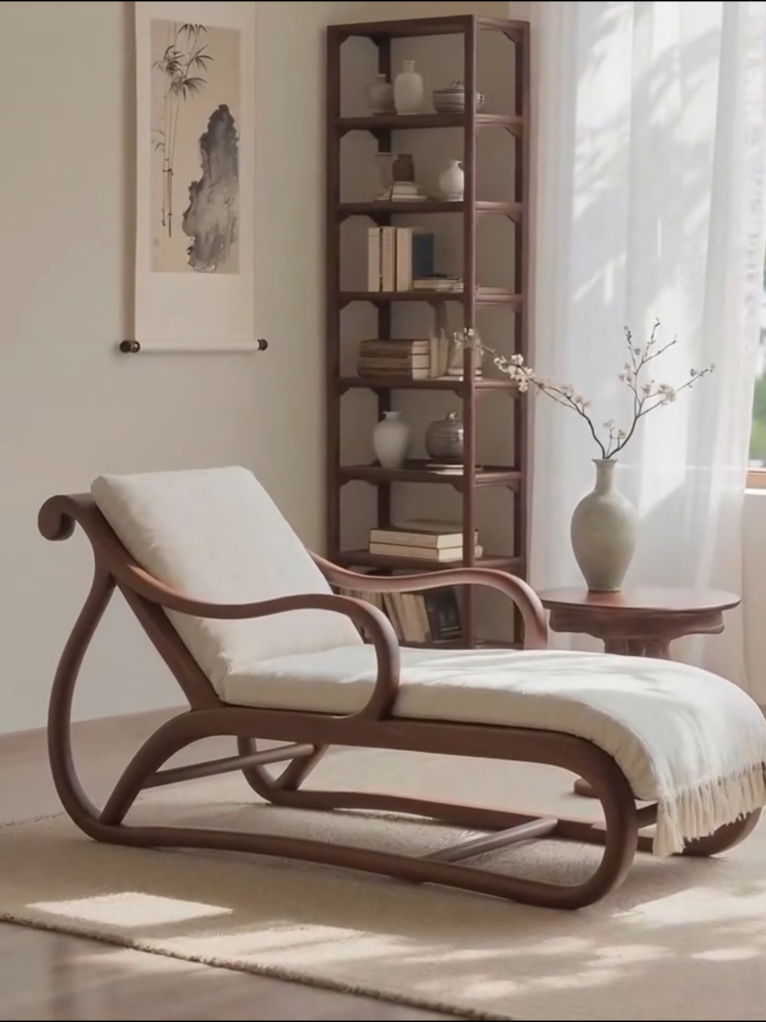 Шезлонг Oriental Living N-1 белый ясень