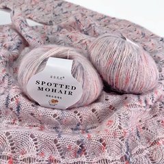 Spotted Mohair Yarn—Medium-Weight, Colorful Spotted Wool Yarn for Hand Knitting, DIY Crochet, Shawls, Scarves, and Sweater Yarn Skeins