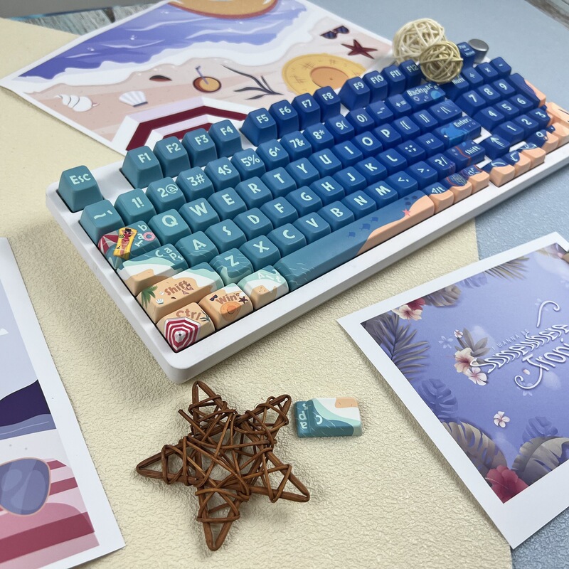 My Sea Pbt Five-Sided Sublimation Original Keycap Mda Highly Opaque Adapted to 61/68/87/108