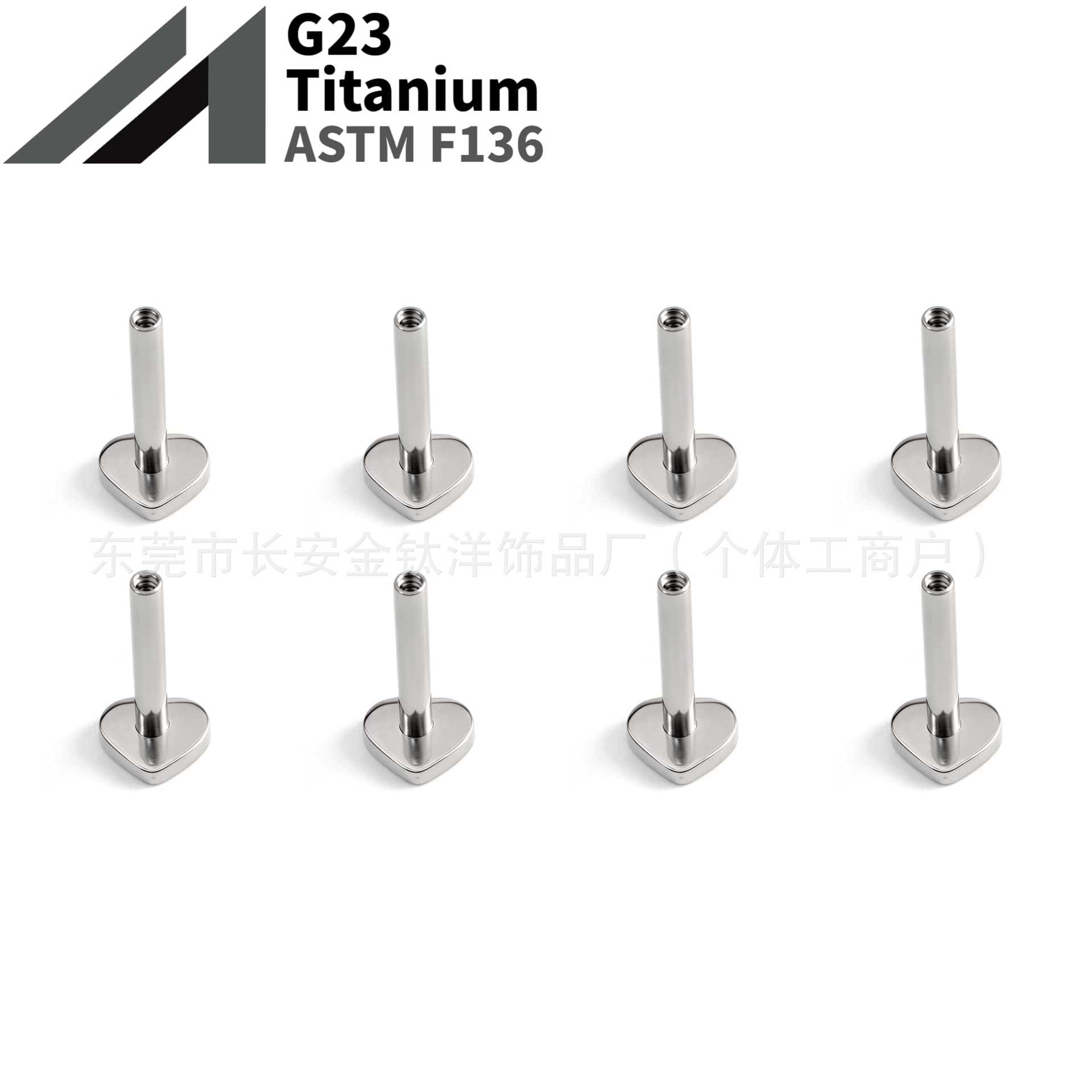 Pointed titanium steel lip stud product view