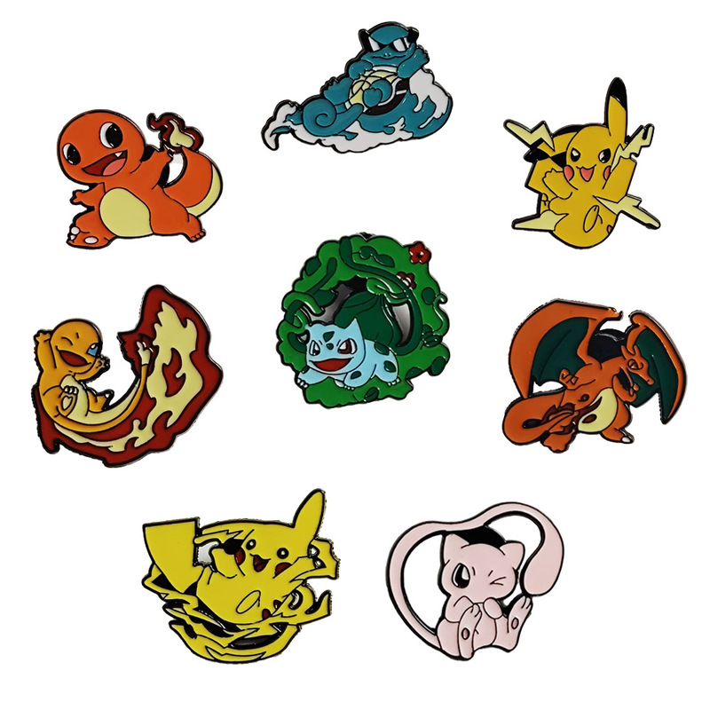 Pokémon Pikachu Brooch Pokémon Mewtwo Squirtle Charizard Elf Badge Backpack Accessories Pokémon Pikachu Brooch Pokémon Mewtwo Squirtle Charizard Elf Badge Backpack Accessories