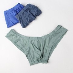 Men's underwear small boxer briefs modal thin section U convex youth low waist breathable solid color underwear wholesale