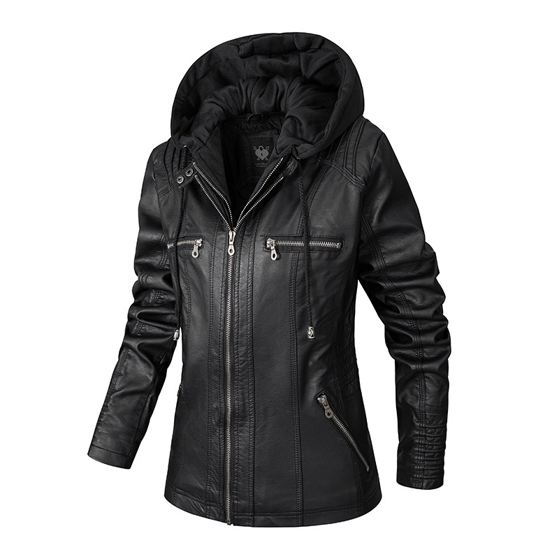 Amazon Europa y América de manga larga chaqueta de cuero de hombre chaqueta de cuero pu chaqueta de cuero de hombre chaqueta de locomotora de hombre chaqueta