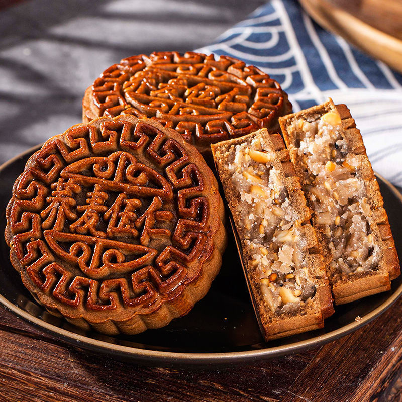 广式荞麦全麦椒盐五仁月饼大月饼糕点老月饼批发粗粮厂批发|undefined