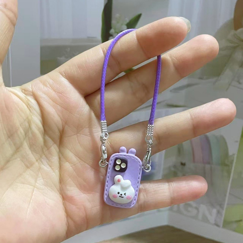 ドールハウス漫画ミニモデル小型携帯電話ケースシドニー斜めラブクロスボディホルターアクセサリー人形|undefined