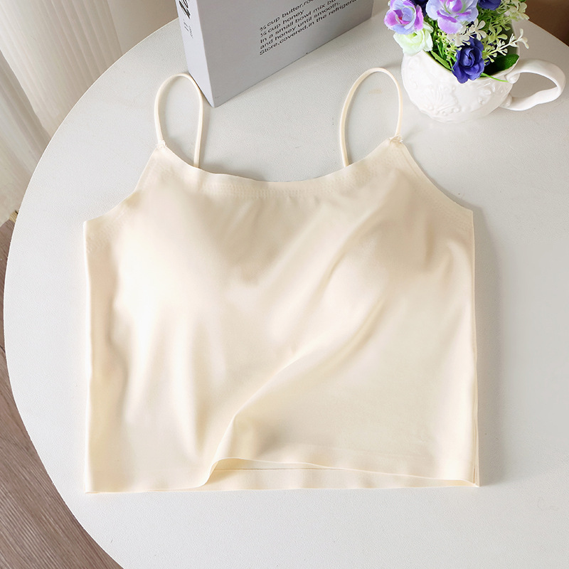 Belleza espalda sin costura camisola mujer fija pecho pad interior y exterior desgaste sin anillo de acero push up pecho-recogida camisola mujeres