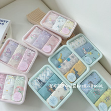 FOB谷尼熊大童纯棉内裤 薄款小童平角内裤男女童三条盒装儿童内裤