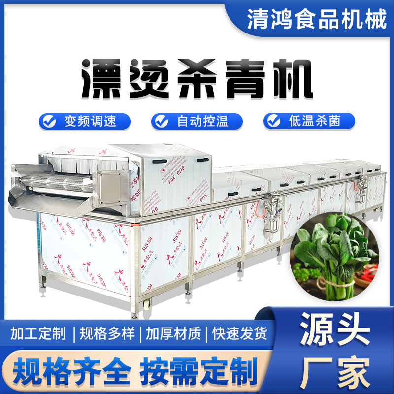全自动豆角蔬菜漂烫机 竹笋蒸煮杀青机 桑芽菜山野菜护色设备商用