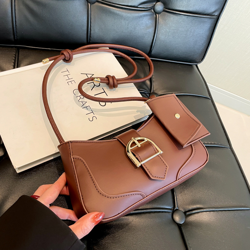 Nicho popular crescente bolso debajo de la axila 2024 invierno nuevo bolso de mujer bolso de hombro simple bolso cuadrado