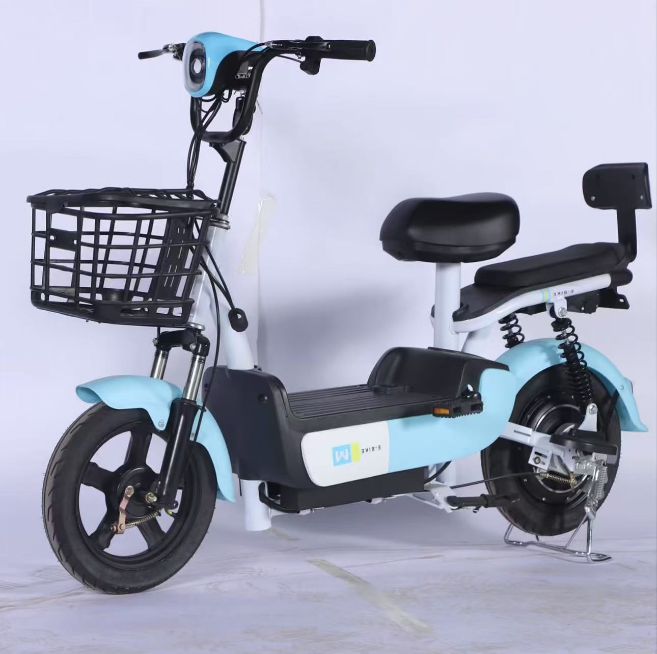 Bicicleta eléctrica personalizada para adultos, scooter urbano sencillo con asiento de alta elasticidad y amortiguación delantera y trasera, bicicleta eléctrica para desplazamientos.
