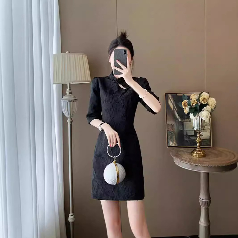 2024 New Summer Elegant Slimming Improved Cheongsam New Chinese Style National Style Small dress High-end Dress 2024 New Summer Elegant Slimming Improved Cheongsam New Chinese Style National Style Small dress High-end Dress