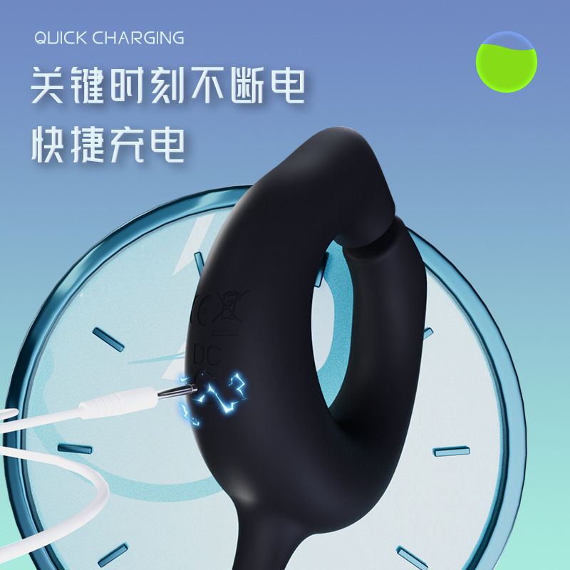 Control remoto inalámbrico anillo de bloqueo de succión magnética de tres puntos de vibración de espalda masajeador de próstata anal plug vibración productos del sexo