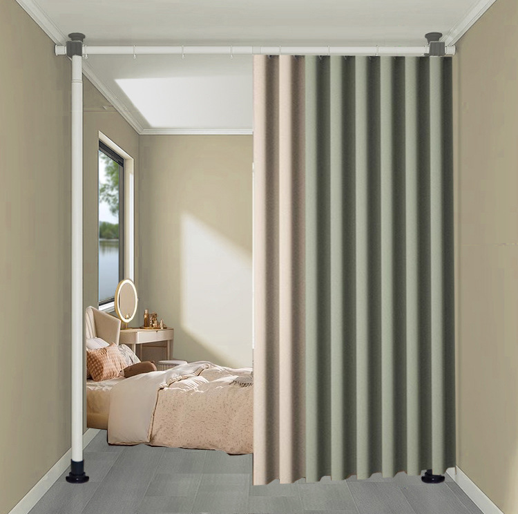 简约现代屏风卧室遮挡墙家用移动折叠布窗帘平风大客厅做房间隔断