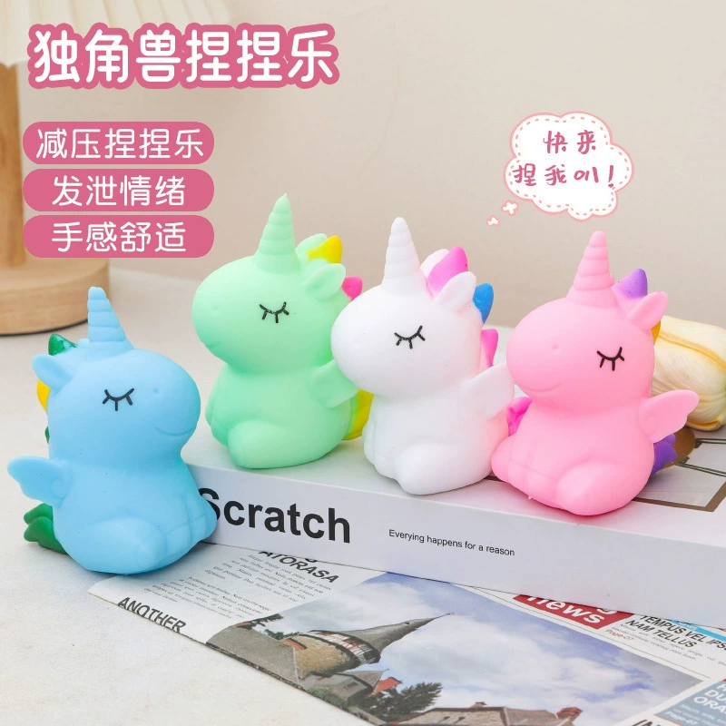 Творческий Единорог декомпрессионная щепотка музыкальные детские игрушки вентиляционная декомпрессионная Ангел Единорог мука декомпрессионная подарок