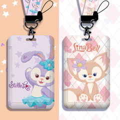 Cartoon bus card set, meal card, subway access control, student campus card set with halter strap, campus card ID set wholesale