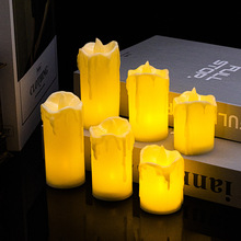 批发塑料泪面茶蜡 圣诞仿真LED电子发光蜡烛餐厅卧室婚礼装饰布置