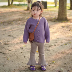 Children's clothing wholesale autumn and winter cross-border Instagram baby girl handmade hook round neck sweater baby plus size retro sweater