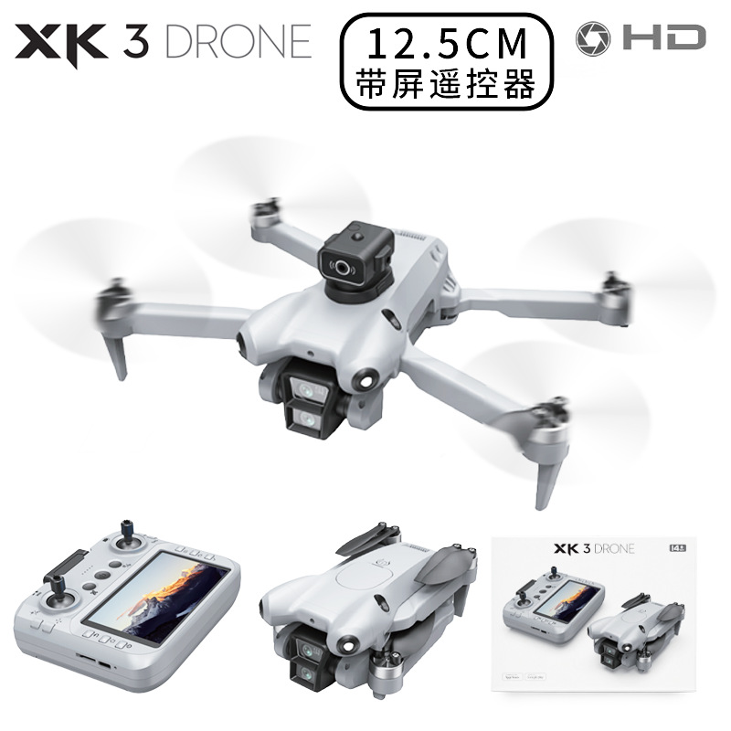 Cross-Border Large-Screen High-Definition Aerial Photography Drone Xk3 Long Endurance with Obstacle Avoidance Remote Control Aircraft Quadcopter