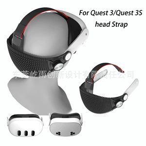 Подходит для Meta quest3 дышащая мягкая повязка на голову, которая не давит на лицо и удобна в ношении. Аксессуары для головных уборов Quest3S дышащие и мягкие.