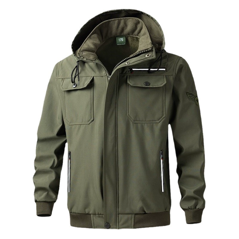 Осенне-зимний утолщенная рабочая одежда на флисовой подкладке, костюм, Мужская холодостойкая теплая камуфляжная одежда, электросварка, ремонт автомобилей, защита от ожогов, износостойкая защита труда