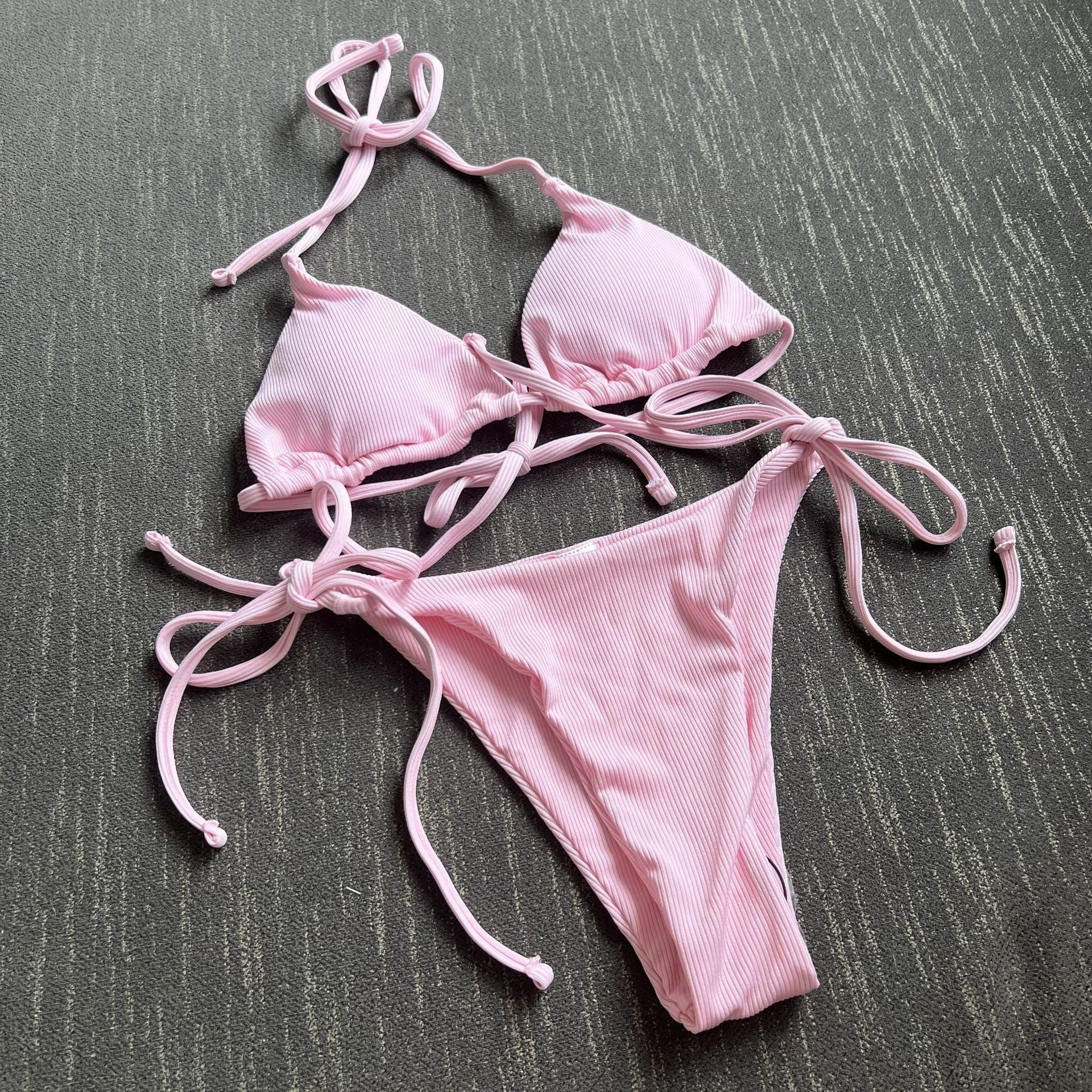 Women's Sexy Three Piece Bikini Two Piece Swimsuit American Style Beach Hot Spring Swimwear_ecoleips.com