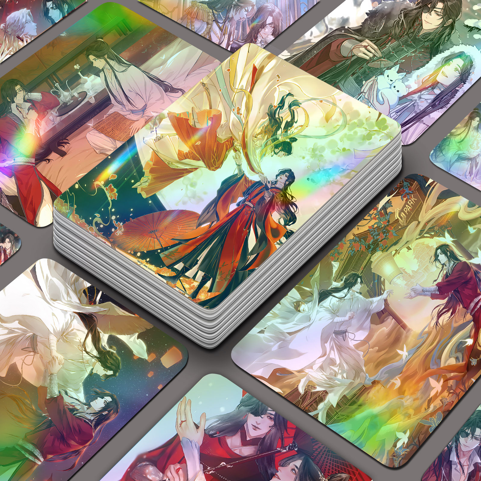 Laser Mini Card Set of 55 High-Definition 2D Anime Peripheral Rounded Corner Cards with Unique Designs and High Aesthetic Appeal