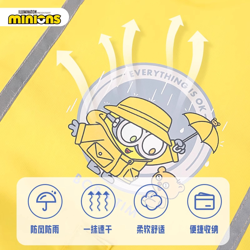 Minions Minions | Cute mascota impermeable con estampado reflectante Ropa impermeable para perros y mascotas Ropa para perros y gatos