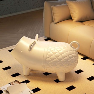 Light Luxury Storage Ritual Piggy Cream Cartoon Ornaments Living Room Coffee Table Sofa Floor Storage Ornaments