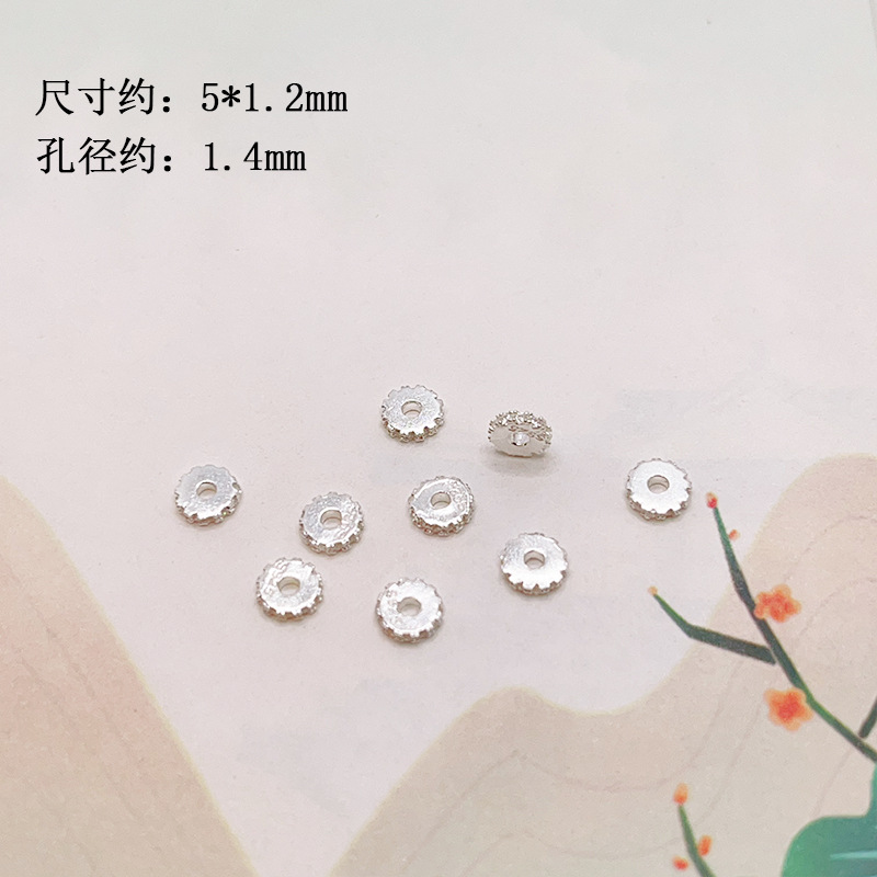 S925 Silver Gold-Plated Diamond-Studded Spacer Beads, Small Waist-Shaped Butterfly Walnut Beads Accessories for DIY Bracelets and Necklaces