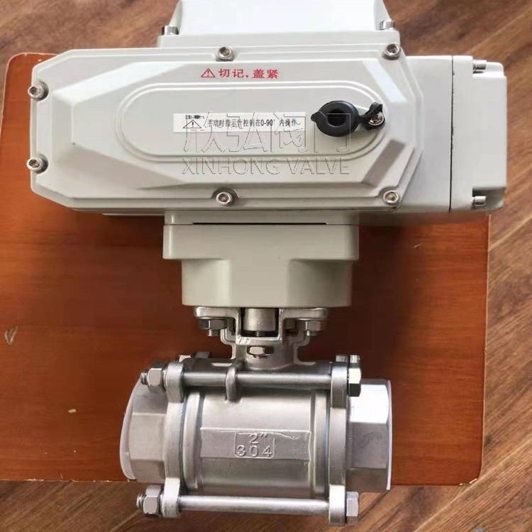 Q911F电动两片式丝扣球阀 不锈钢防爆高压双向放空排污 欣弘阀门