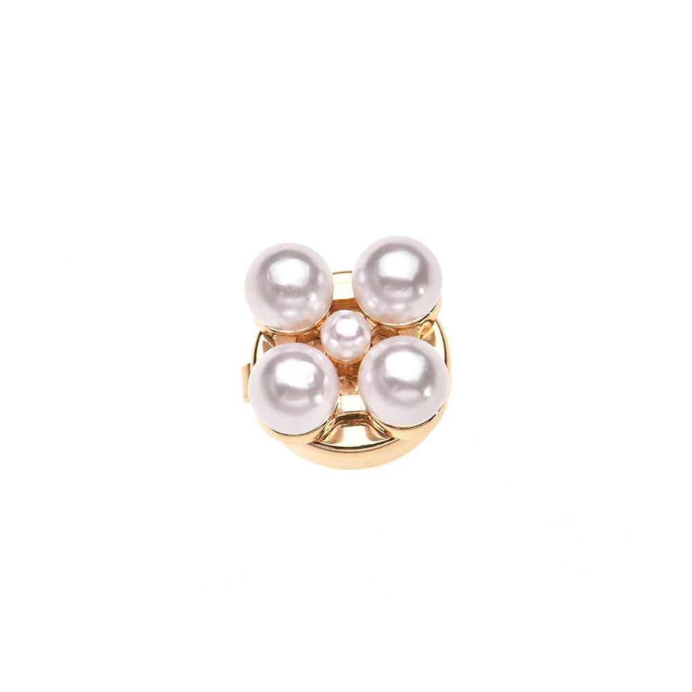 Women's Gender Inlay Design Elegant, Simple Style Style 1 Piece Elegant Simple Style Geometric Alloy Inlaid Pearls Artificial Pearls Women's Cufflinks
