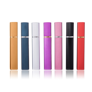 12ml aluminum square tube perfume bottle strip press sub-packaging convenient travel spray bottle cosmetic glass empty bottle