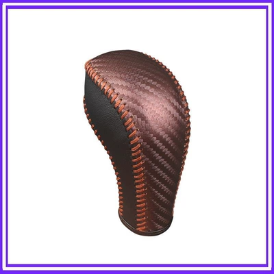 Sürətlər qutusu və əl tormozu başlıqları cover 10-14 old Enclave GTXT - 09-15-regal-brown-carbon-genuine-leather