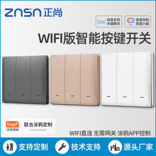 Zhengshang B1 Tuya Smart Switch Wifi Wireless Remote Voice Panel Tuya European Standard Alexa Google