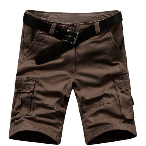 Specially available for cross-border summer fatter large-size work shorts for men's summer youth thin 5 quarter pants, multi-pocket breeches