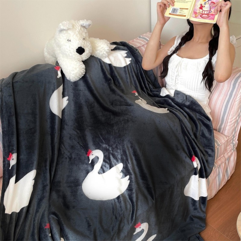 インスガールズミルクベルベットブランケット、夏用エアコンブランケット、オフィス昼寝用小型ブランケット、コーラルベルベットソファカバー|undefined