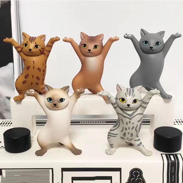 Shake Tone Same Style Raise Your Hand Dancing Cat Model Trendy Enchanting Cat Handmade Anime Gashapon Doll Dancing Cat