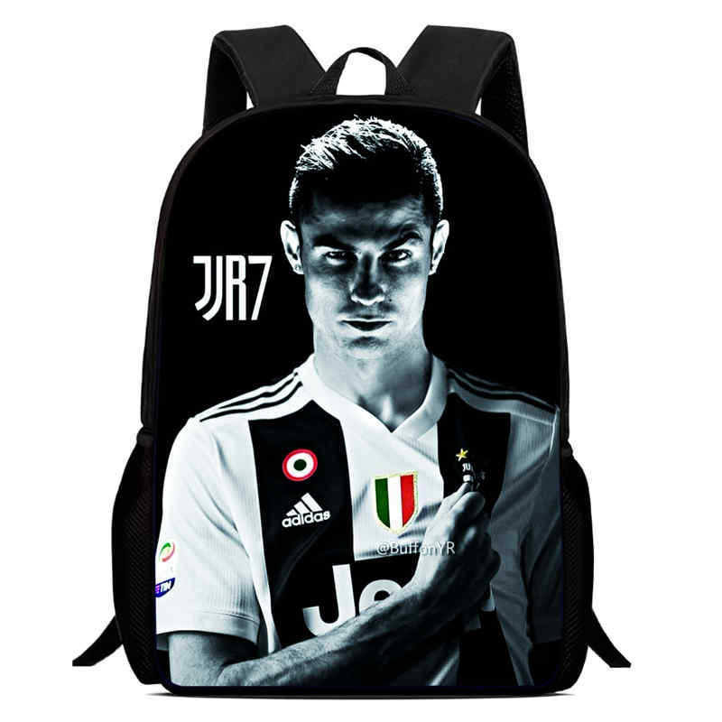 Amazon crossover nueva mochila con estampado periférico de futbolista mochila escolar para estudiantes mochila para niños
