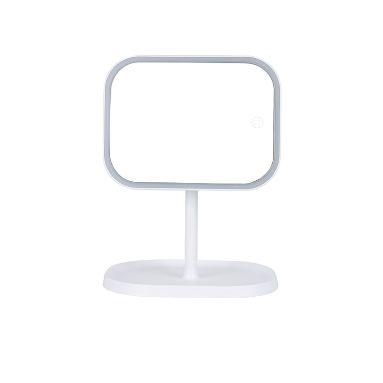 Dormitorio de estudiantes Luz de relleno inteligente vestidor espejo Internet celebridad moda emisor de luz Escritorio Fácil almacenamiento LED espejo de maquillaje