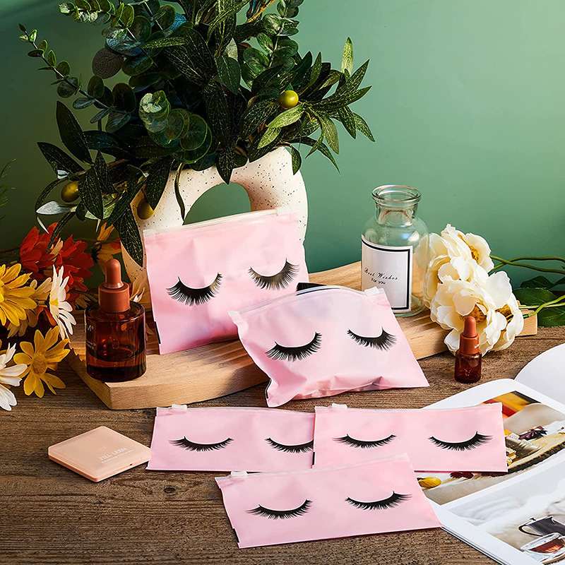 Suministro directo de fábrica en stock al por mayor bolsa de cremallera de pestañas EVA Bolsa De Rosa bolsa de cremallera negra bolsa de almacenamiento de combinación de maquillaje