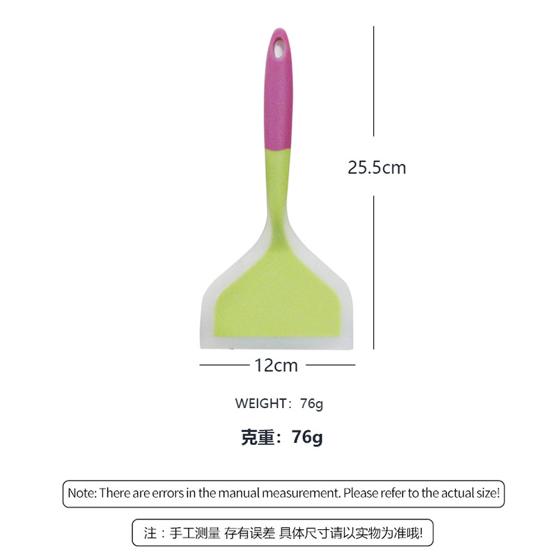 Tamagoyaki silicone spatula non-stick silicone spatula two-color handle pan Tamago spatula wholesale