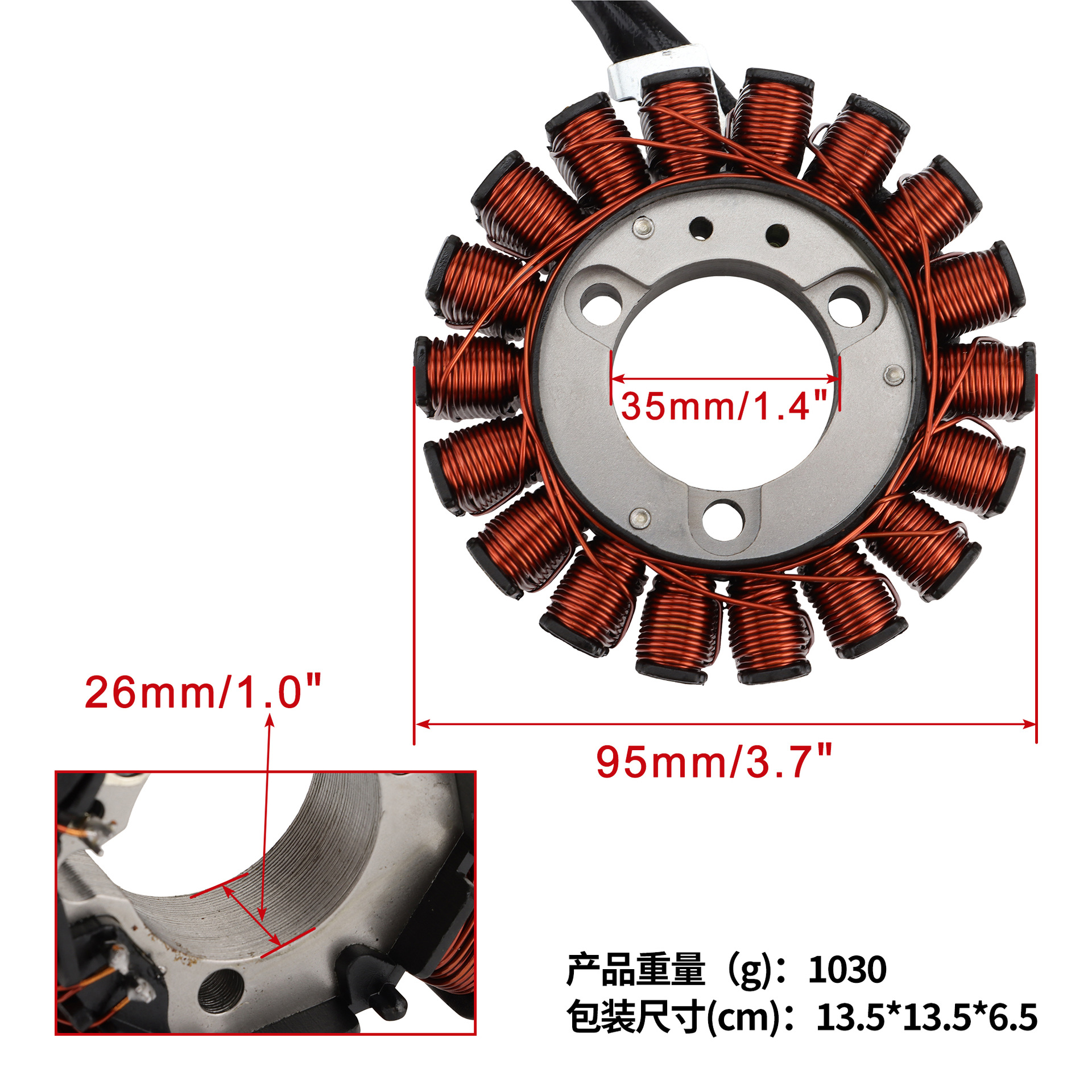Ignition Coil Stator Suitable for Fosa 250 Forza 250 Nss250 Mf06
