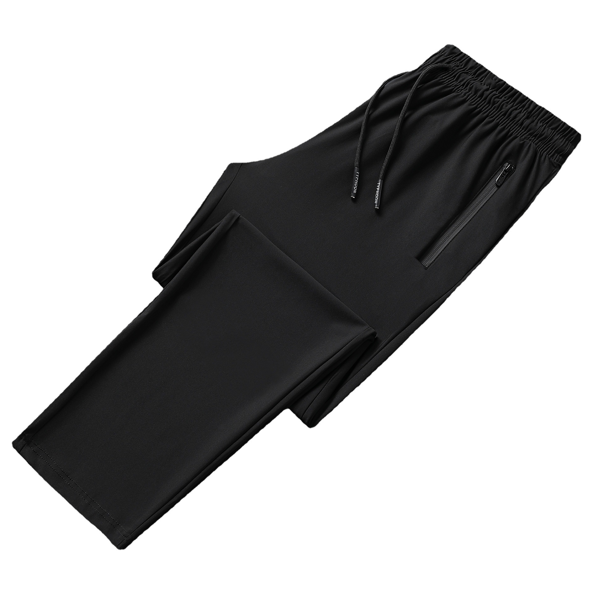 Pantalones deportivos de verano elásticos transpirables más tamaño pantalones atados al tobillo de secado rápido en stock pantalones finos de seda de hielo fábrica de hombres al por mayor