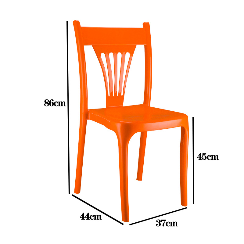 Silla trasera de plástico engrosada puesto grande Silla de comedor Silla de restaurante hogar al aire libre playa adulto rápido comedor silla de plástico taburete